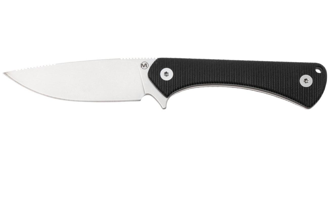 Boker Magnum Brasa 02BM0002, Stonewashed 440C, Black G10 vaststaand mes, Thomas Ward design