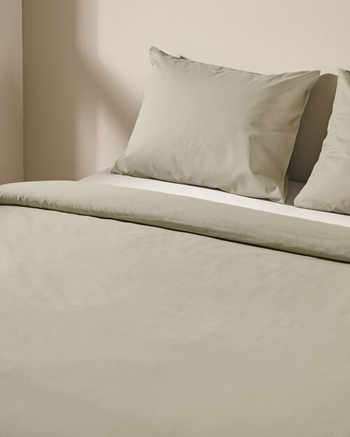 housse de couette en coton doux 200x200/220 vert