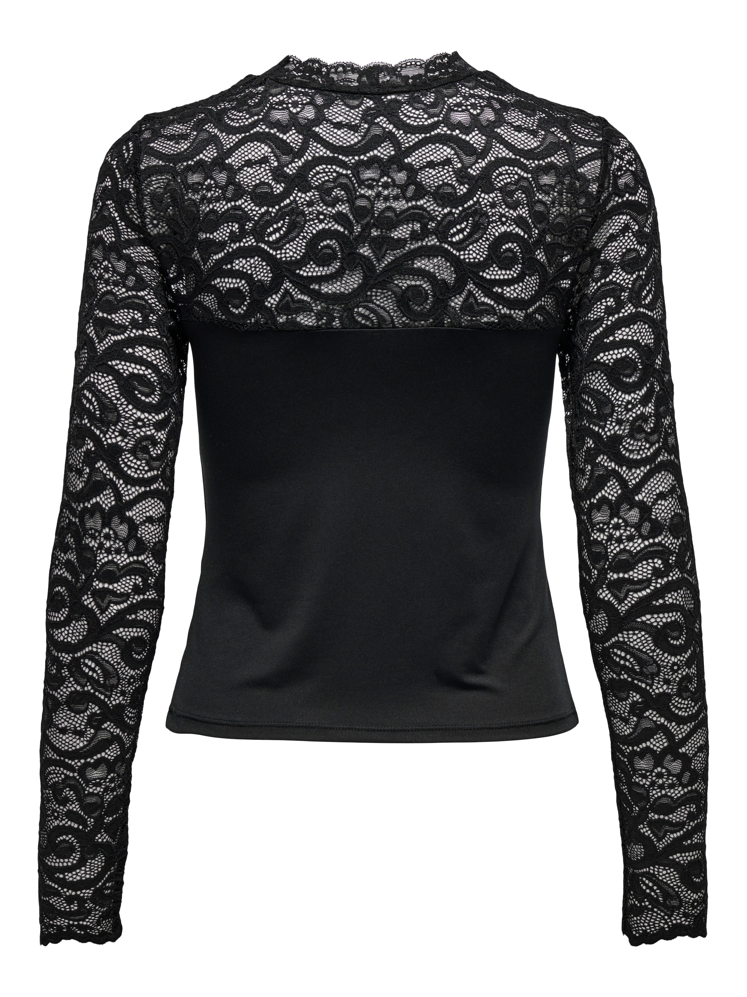 ONLY Spitzenshirt »ONLLIV L/S LACE TOP ACC«