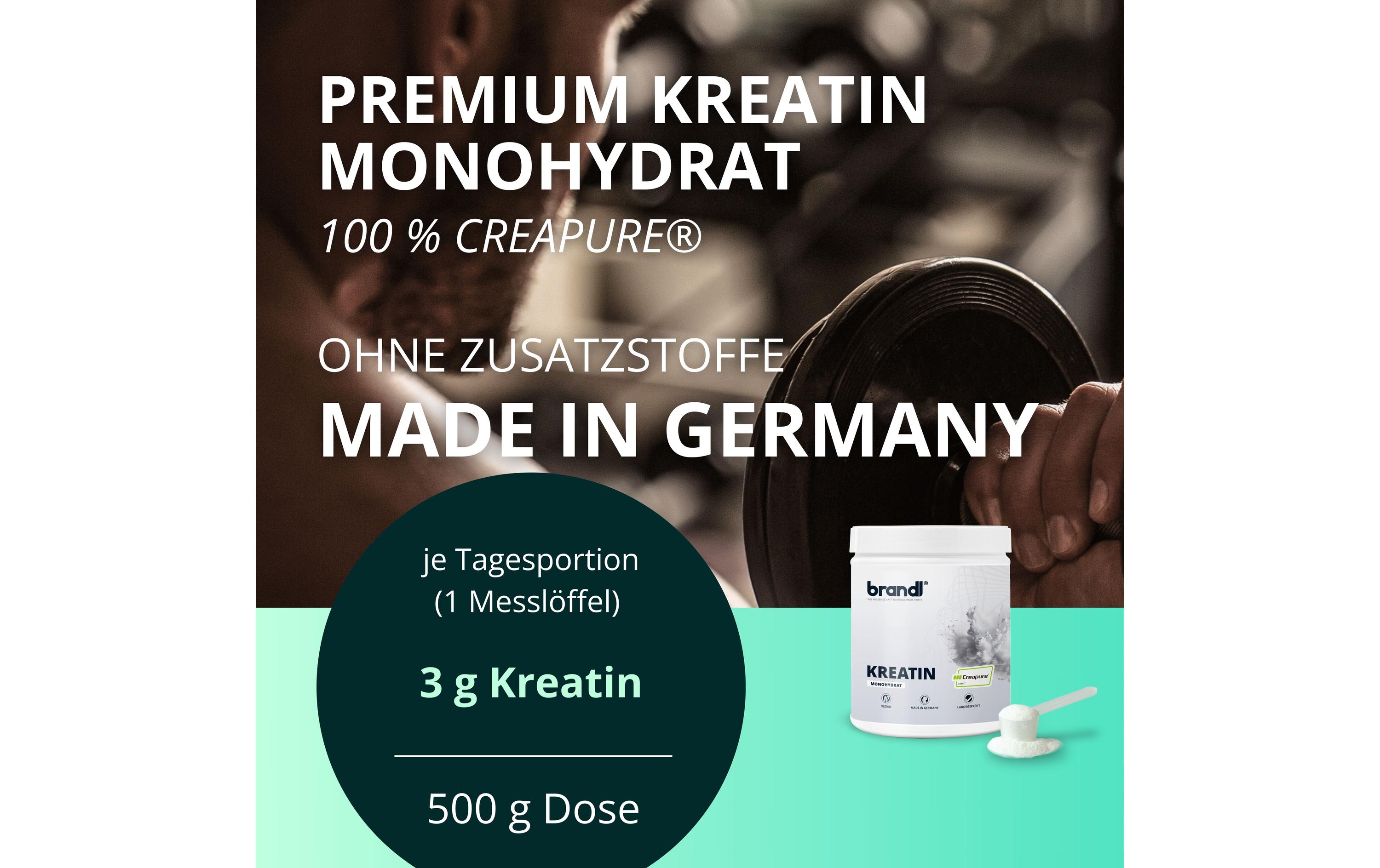 Pulver Kreatin Monohydrat Neutral 500 gKreatin-Pulver
