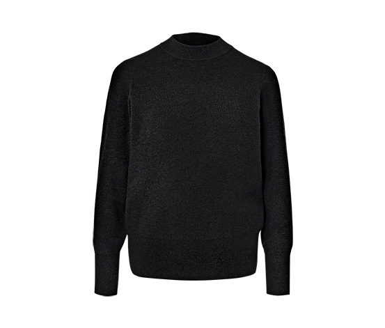 Feinstrickpullover, schwarz