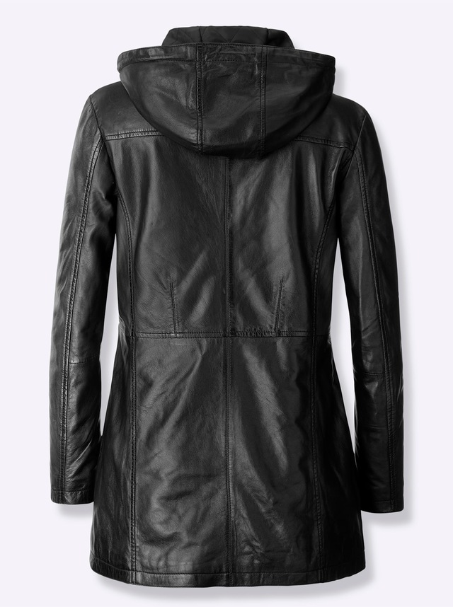 Casual Looks Lederjacke mitKapuze