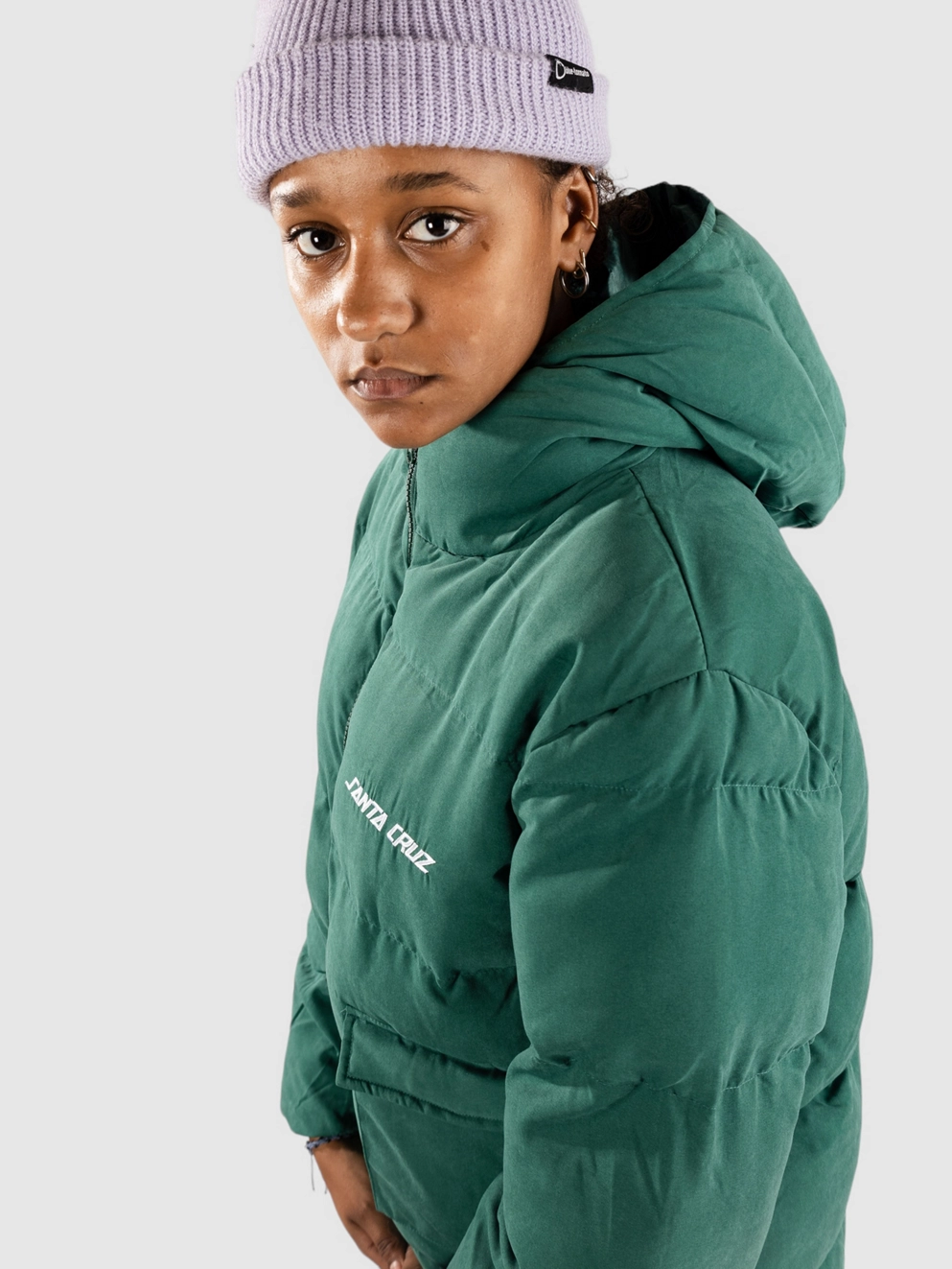 Santa Cruz Strip Cargo Quilted Jacket emerald