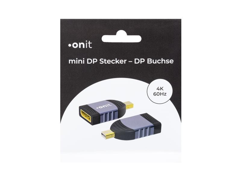 onit Adapter Mini-DisplayPort - DisplayPort, 1 Stück Videoadapter Mini-DP auf DP