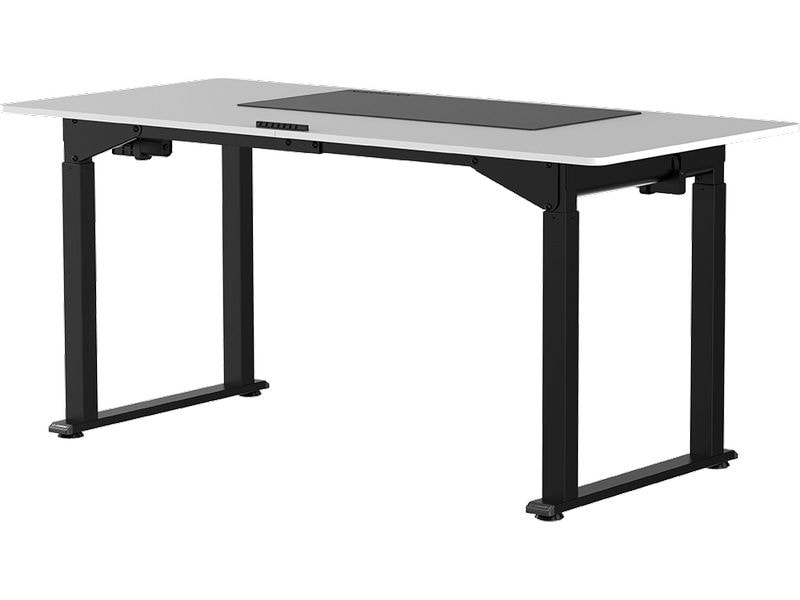 Ultradesk Gaming Tisch Uplift Schwarz/Weiss Robuster Gaming-Tisch mit elektrischer und stufenloser Höhenverstellung