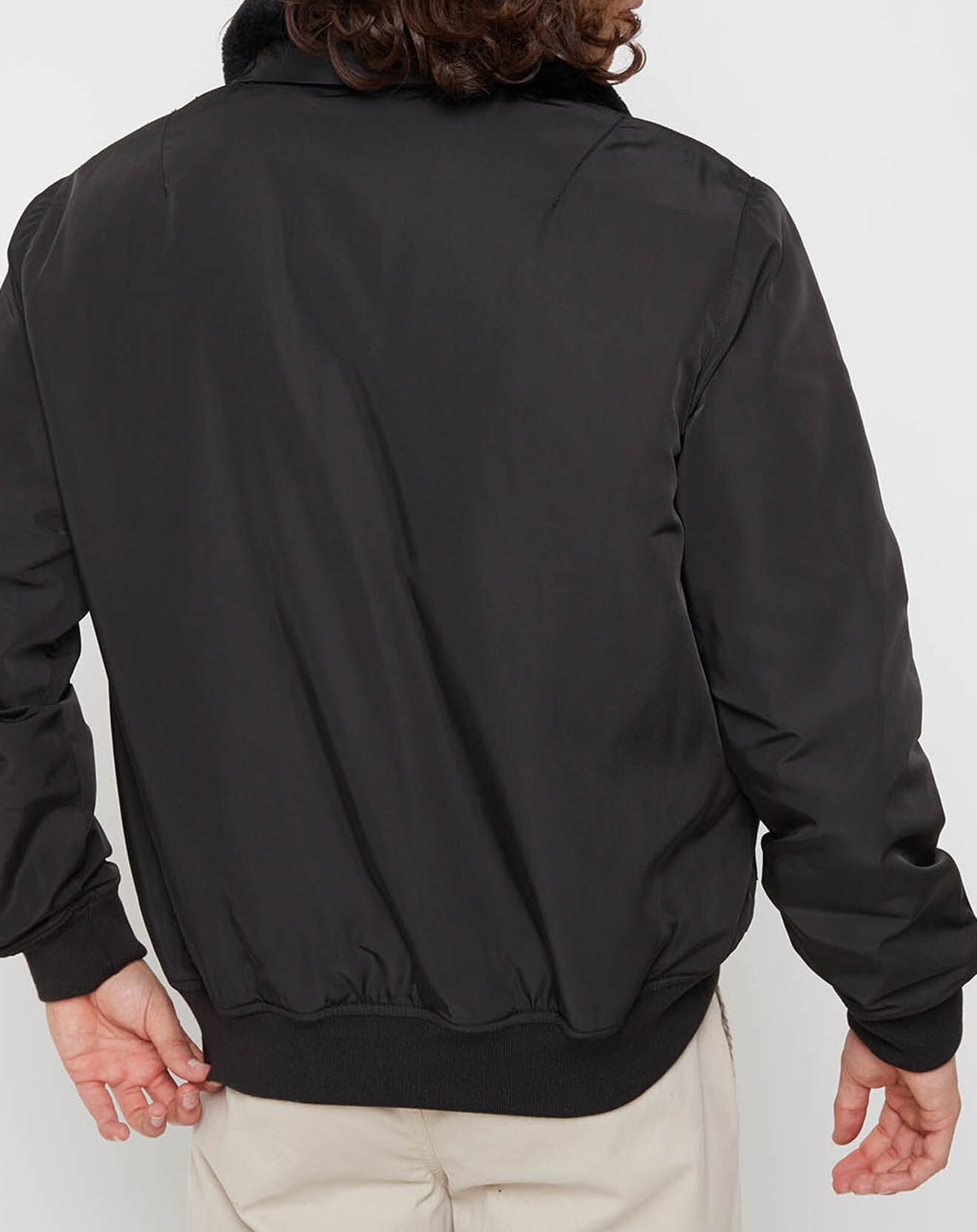 Oxbow Bombers matelassé col fausse fourrure noir