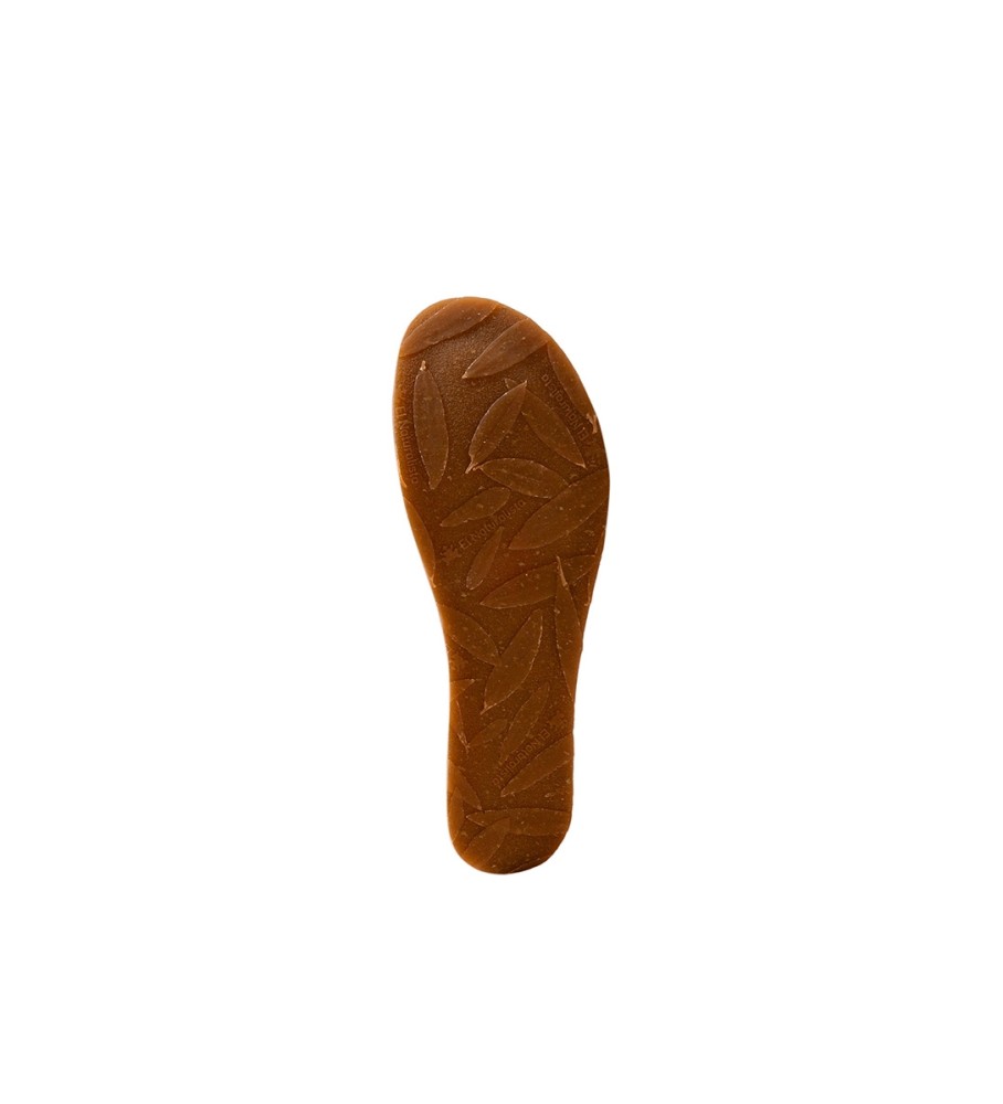 Sandálias El Naturalista N5850 Picual em couro vermelho - Salto plataforma de 5 cm -