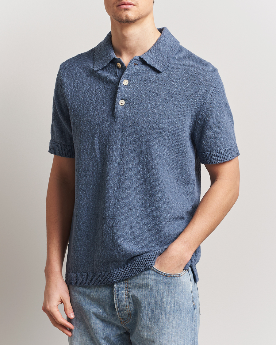 NN07 Randy Knitted Polo Bering Blue