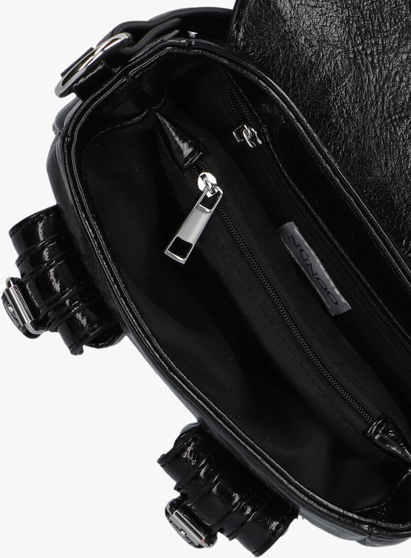 zwarte núnoo schoudertas small honey buckle recycled