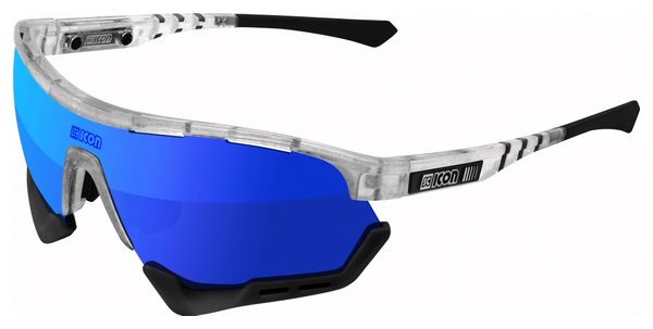 Scicon Sports Aerotech SCN PP XXL Lunettes De Soleil De Performance Sportive (Multimirror Bleu Scnpp/Matt Gelé)