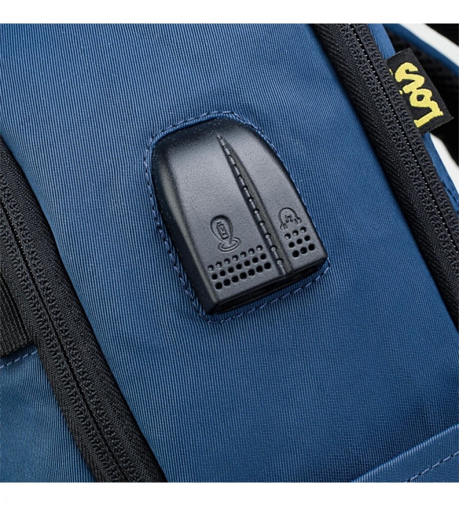 Lois Mochila con Usb 305436 -29x39x13 cm- marino