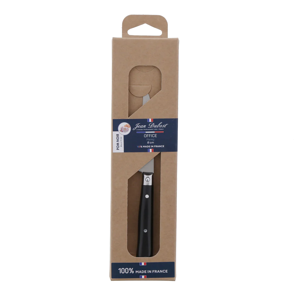 Couteau office POM noir 9 cm Jean Dubost