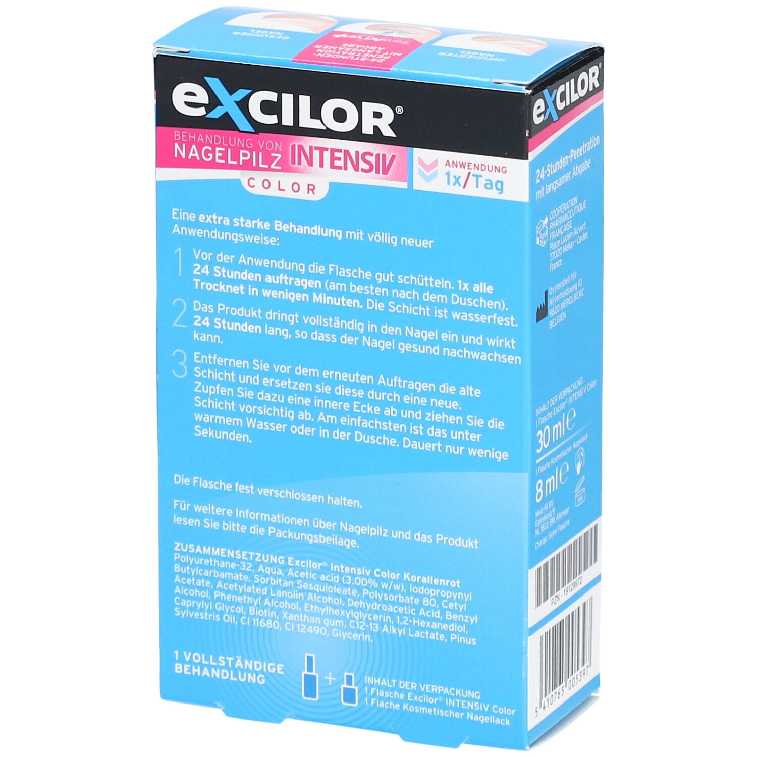 EXCILOR Nagelpilz intensiv Color Korallenrot