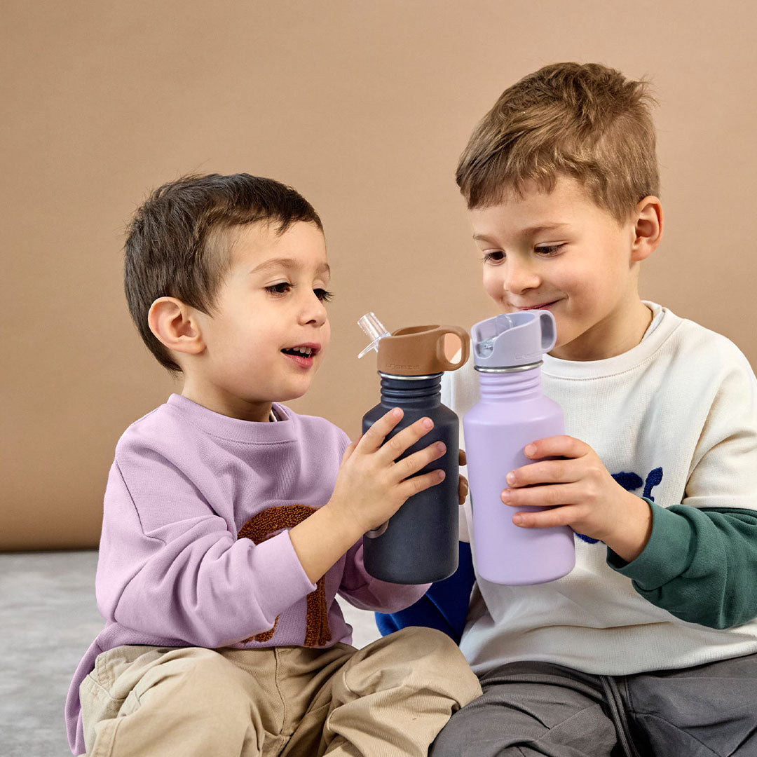 lässig rvs drinkfles little gang - smile navy - 500 ml