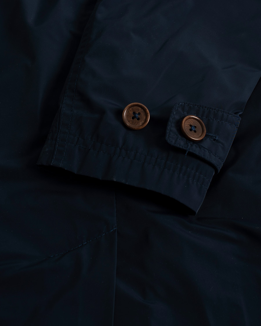 Morris Heritage Double Breasted Nylon Coat Navy 46