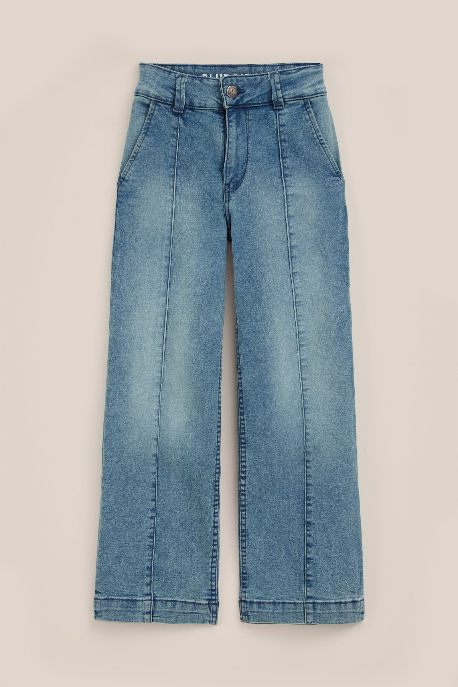 Meisjes wide leg jeans met stretch Blue Ridge Blauw