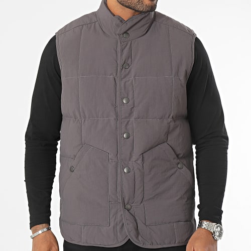Doudoune Sans Manches Gris Anthracite