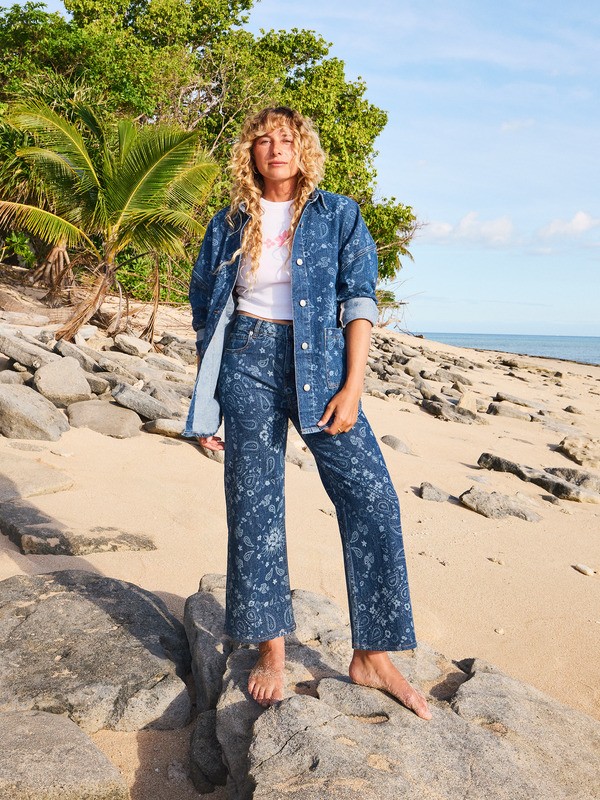 Boogie Night Mid Ocean Blue Jeans large Bleu Femme