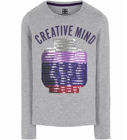 LEGO® Wear Pullover - Graumeliert meliert m. Pailletten