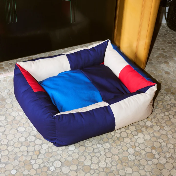 HAY - Hundebett, M, rot / blau