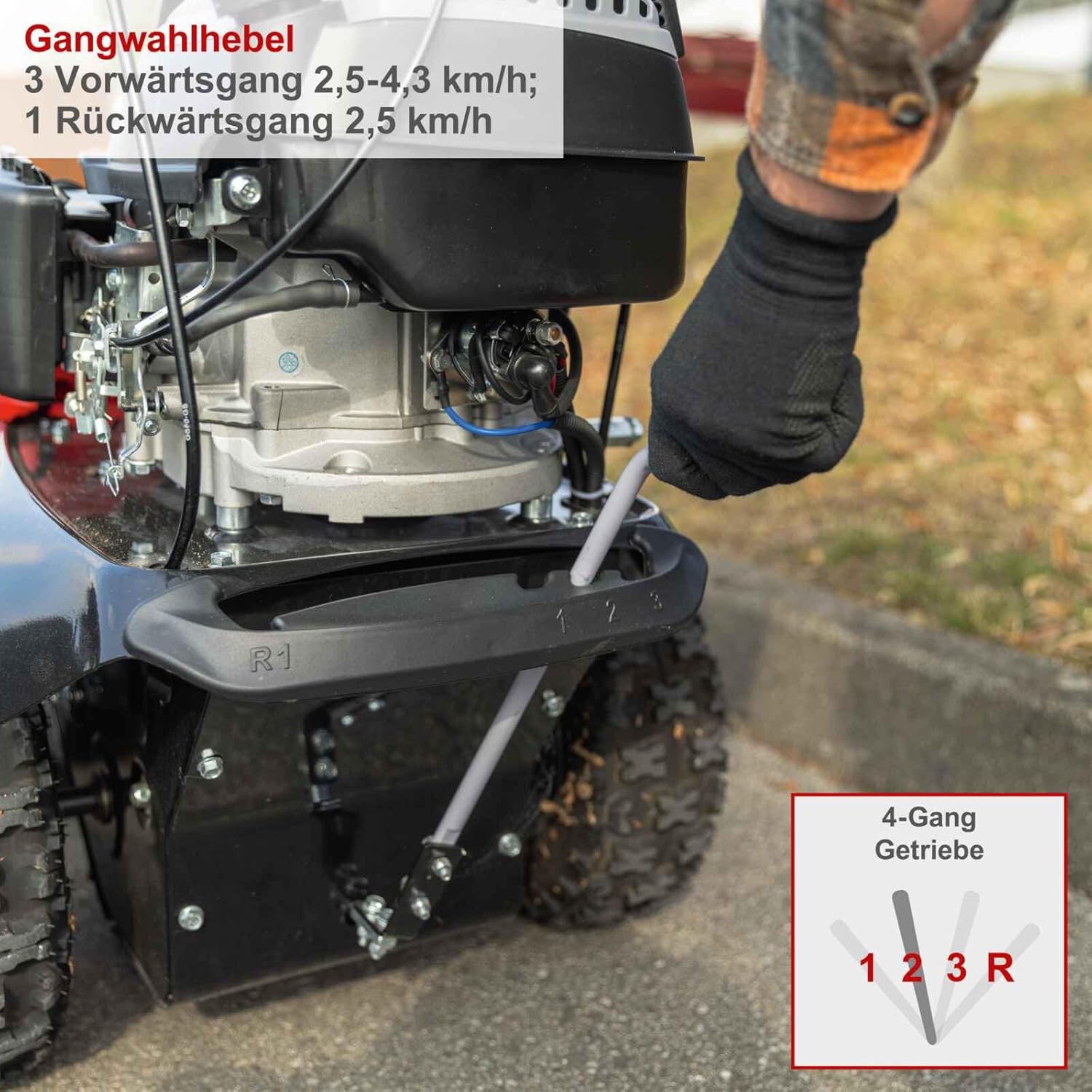 Scheppach Benzin Kehrmaschine - E-Start SC2200PE 4,9 PS - Kehrbreite 100cm | 70L Box | Schneefräse | 3 Vorwärts & 1 Rückwärtsgang | inkl. Auffangbehälter & Schneeschild | Schneeschieber | Schneeräumer