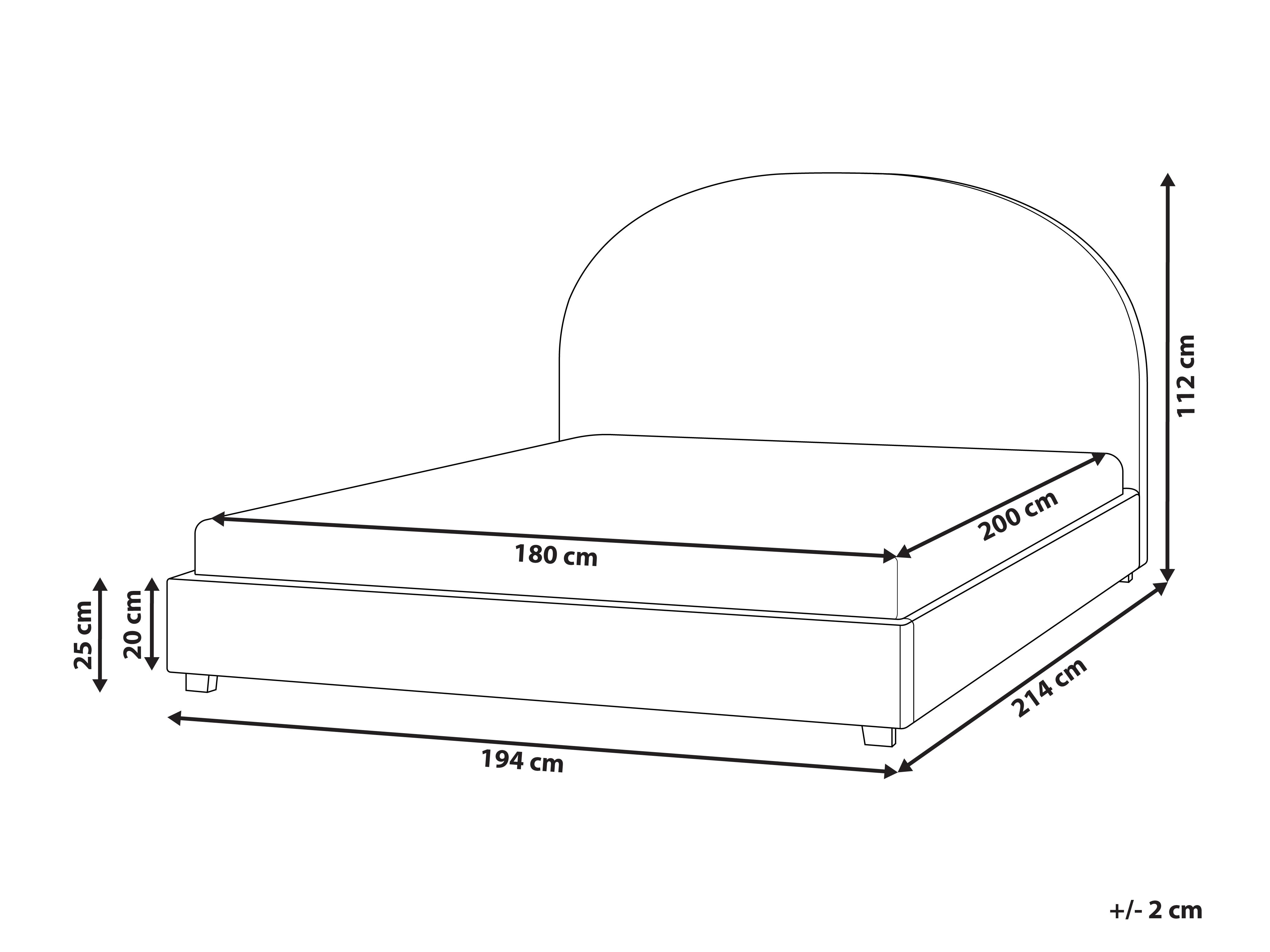 Bed Chenille VAUCLUSE 180 x 200 cm Lichtblauw