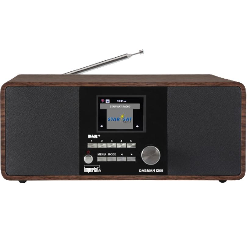 Internet Radio Dabman i200 Holzoptik<br>Kompaktes Digital- und Internetradio
