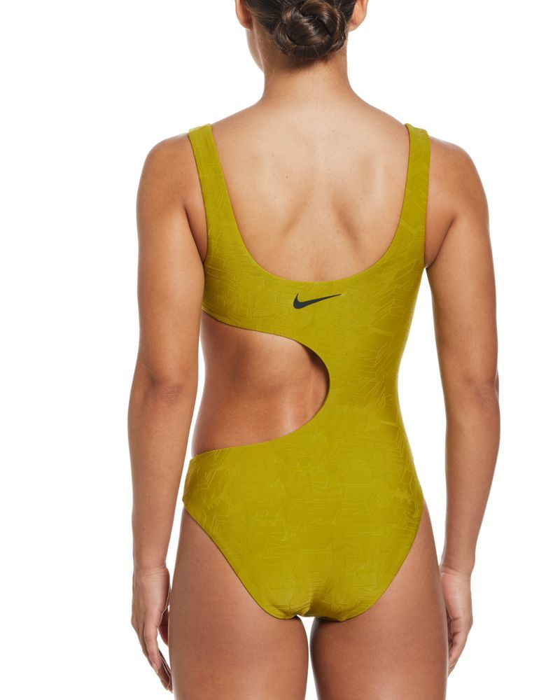 Maillot de bain 1 pièce Nike Swim Kaki pour femme