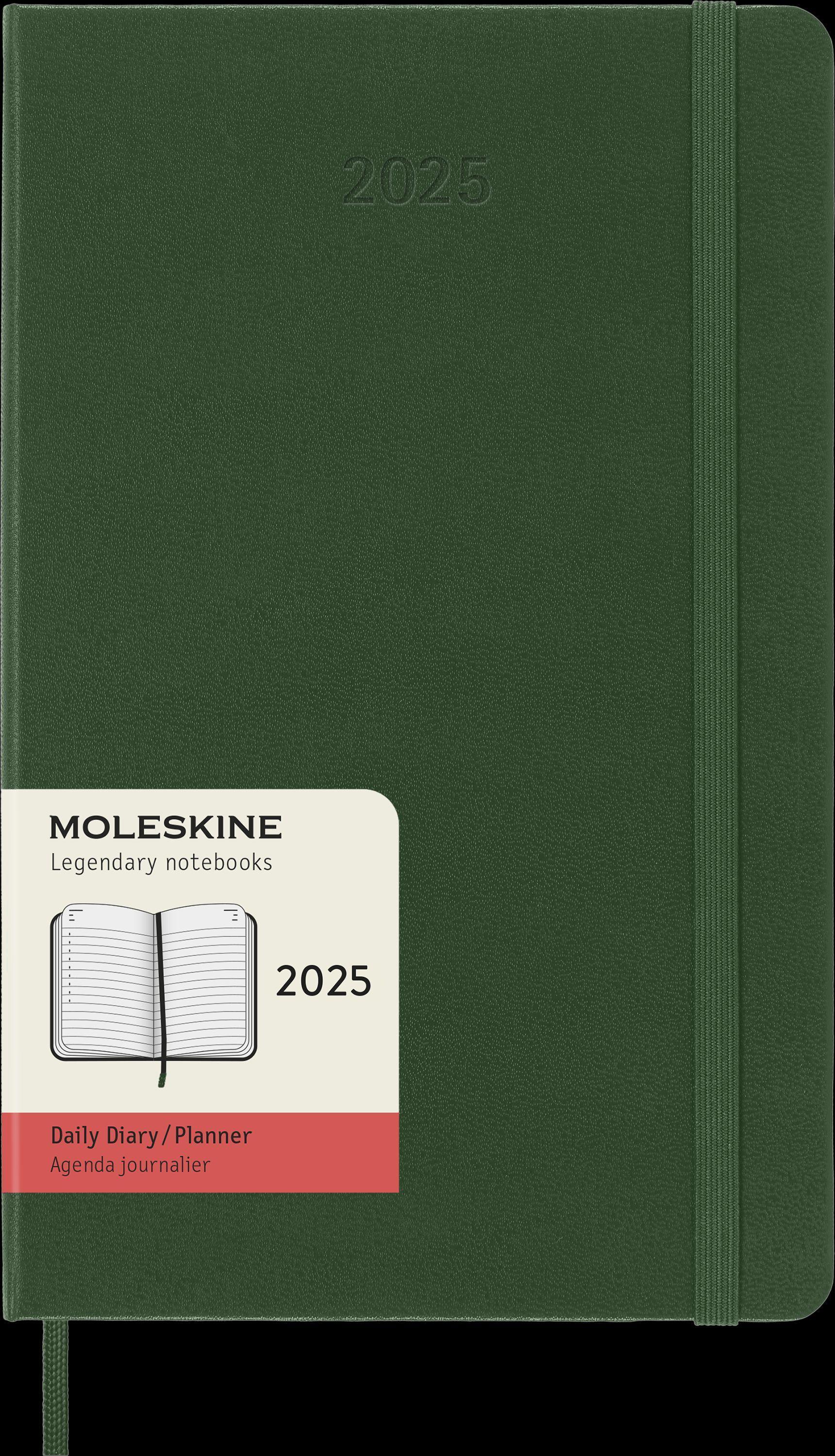 Moleskine 12 Monate Tageskalender 2025, Large/A5
