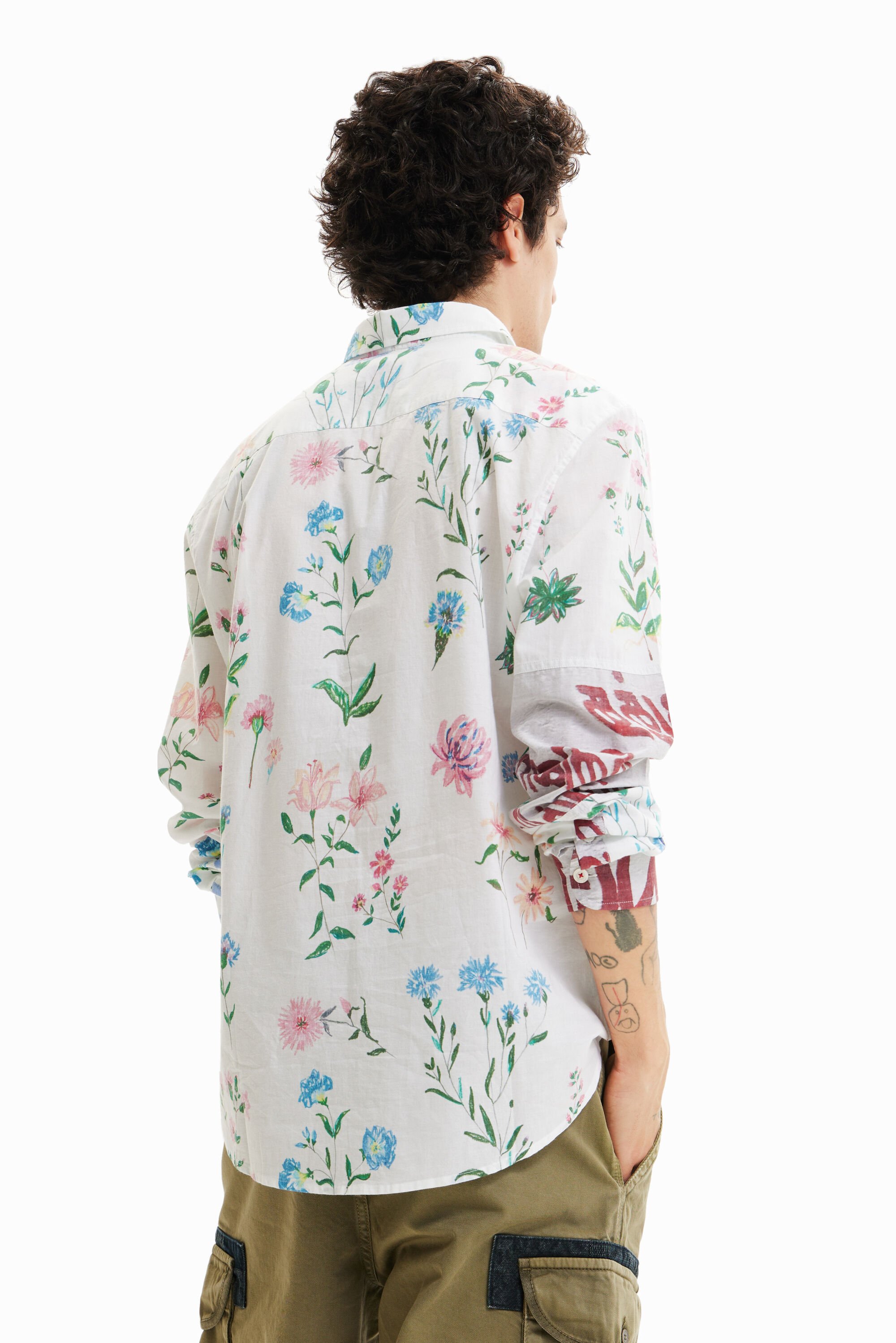 Chemise voile fleurs