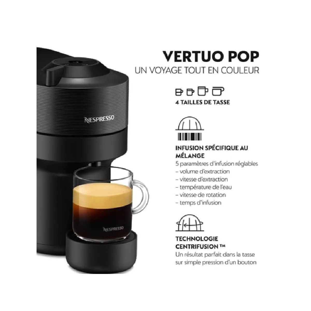 Magimix Nespresso Vertuo POP Noir Réglisse 11729