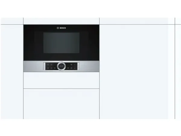 Bosch Serie | 8 BFR634GS1 - Mikrobølgeovn - til indbygning - 21 liter - 900 W - rustfrit stål