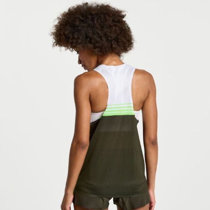 Saucony Dame Singletter Elite Singlet Hvid