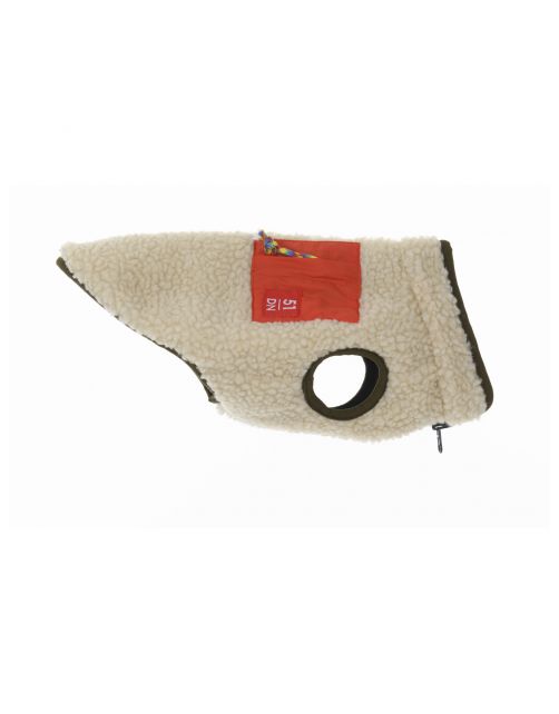 51 Degrees North Jules Coat Beige&Olijfgroen - Hondenkleding