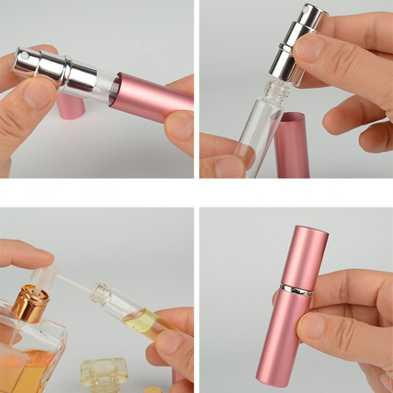(5ml) Mini Parfüm Zerstäuber Befüllbare Reise Sprüh Flasche - Schwarz