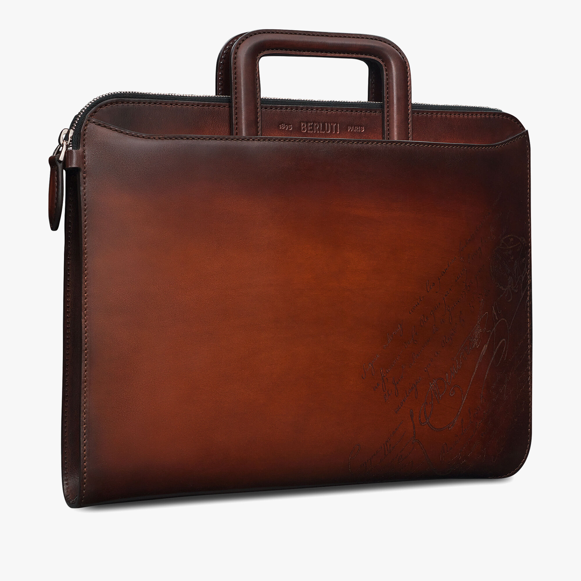 Cartable Lift En Cuir De Veau Scritto