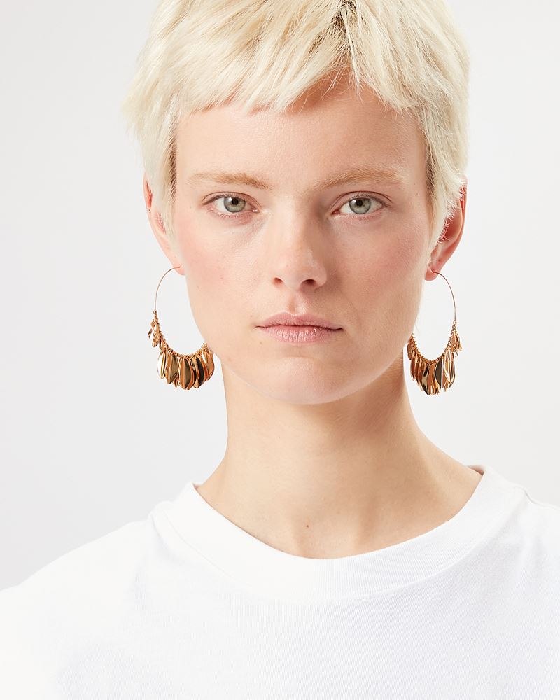 BOUCLES D'OREILLES METAL SHINY LEAF