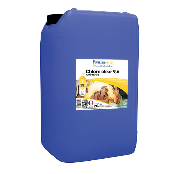 Chlore clear PurissimEau 9,6% 36 degrés 20 L