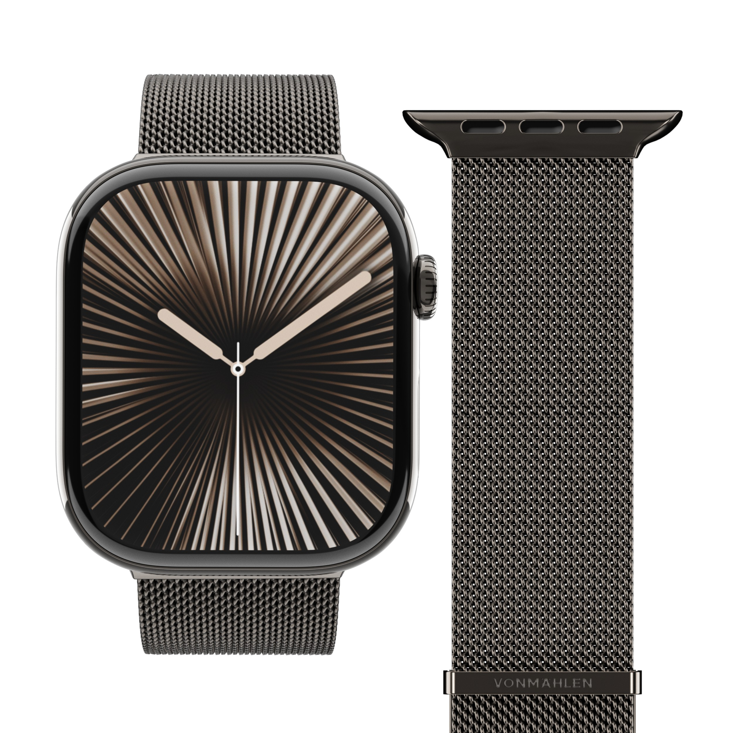 Milanese Loop 2 Apple Watch (42/41/40/38 mm) Edelstahl Armband (AWS00175) (Gelenkumfang: 130-200mm) - Granite Grey (Grau)