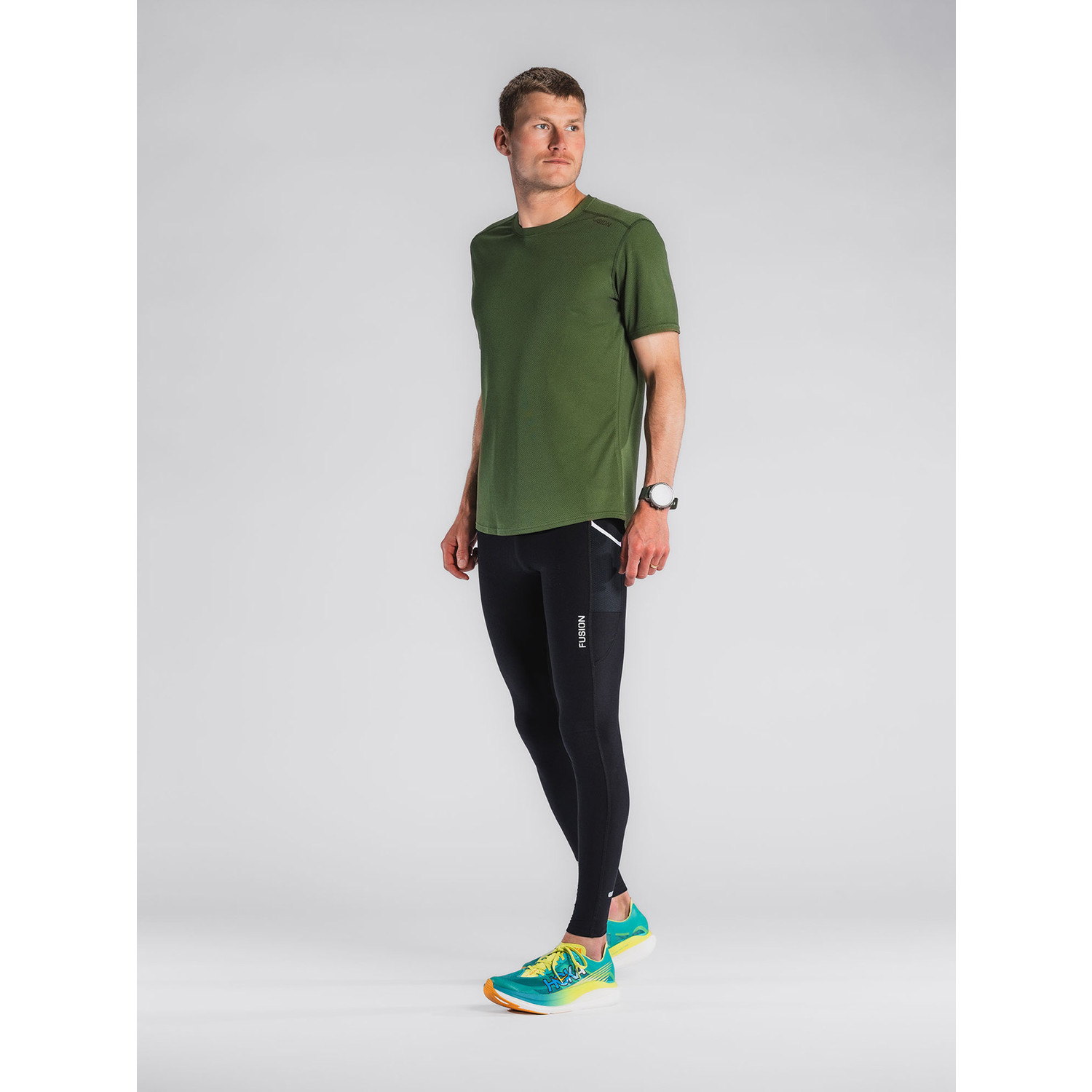Fusion Run Shirt Short Tight Set Men