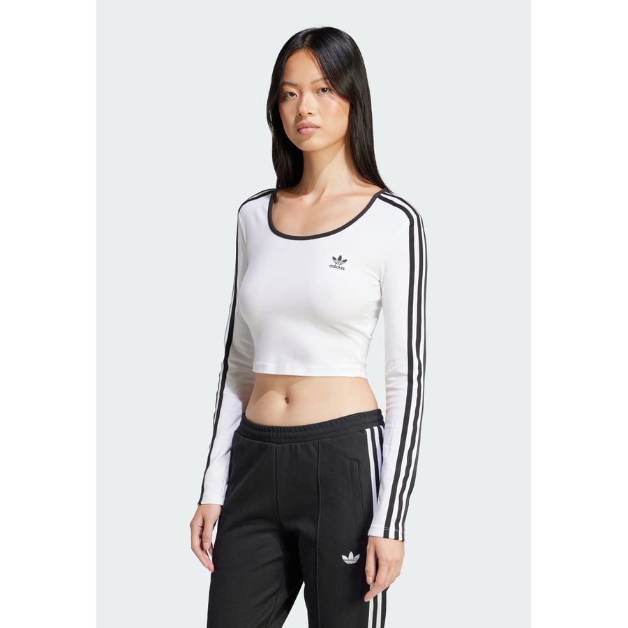 Adidas Original T-shirt court manches longues Adicolor 3 bandes