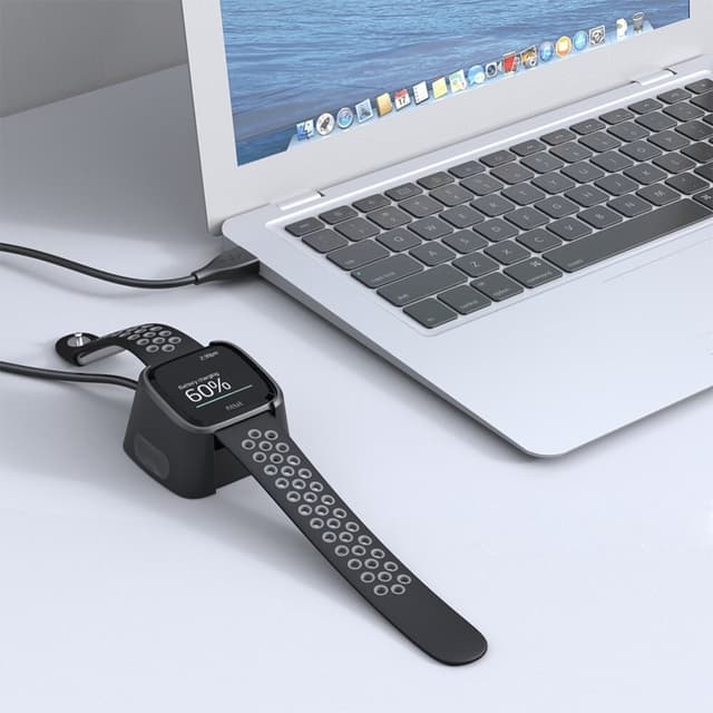 USB-ladekabelholderstation til Fitbit Versa Smart Watch
