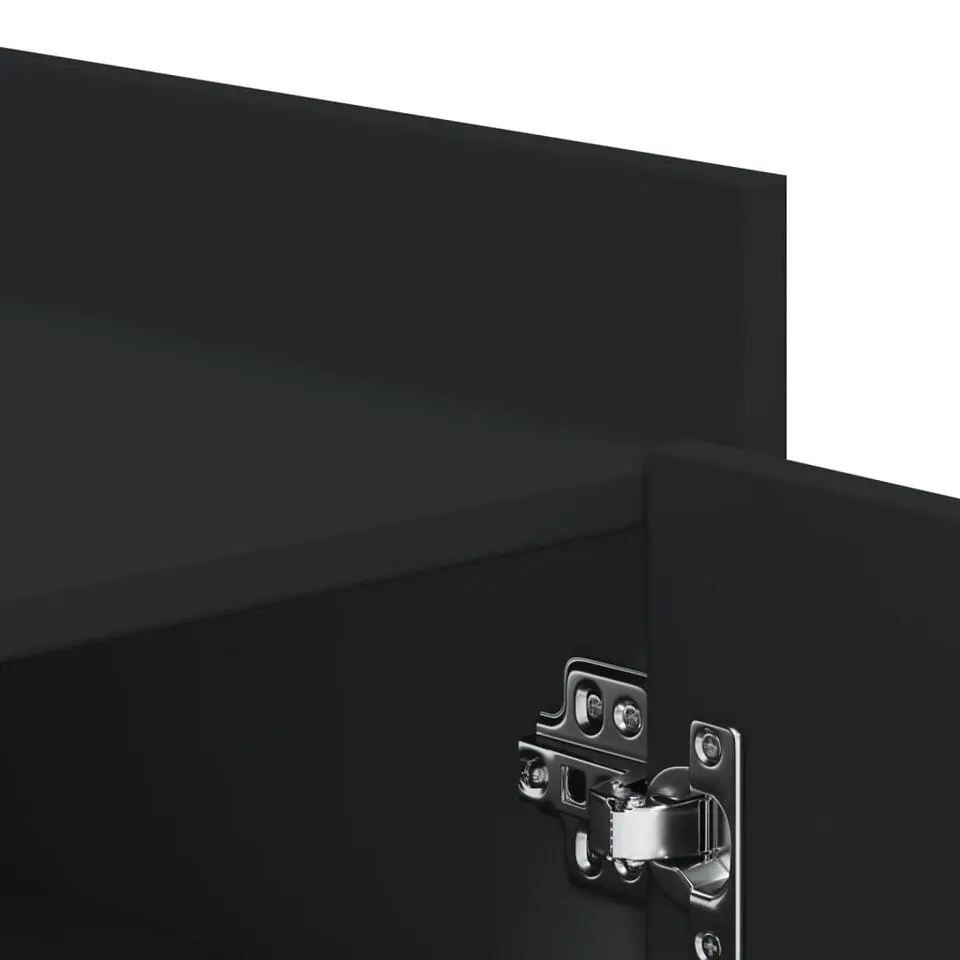 vidaXL - Schoenenkast 10 paar met 1 deur - Zwart - Bewerkt hout - 52x37.5x100 cm
