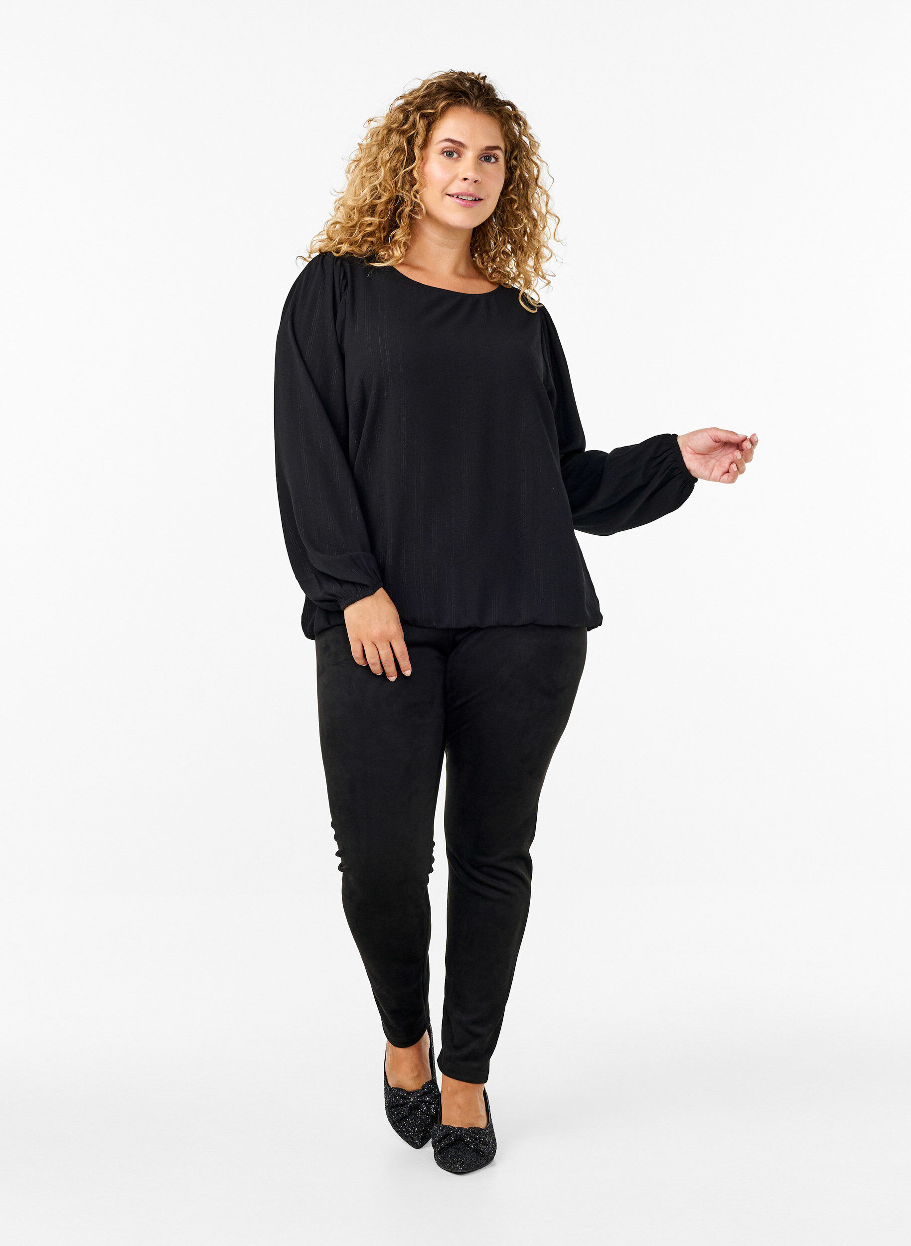 Leggings i imiteret ruskind