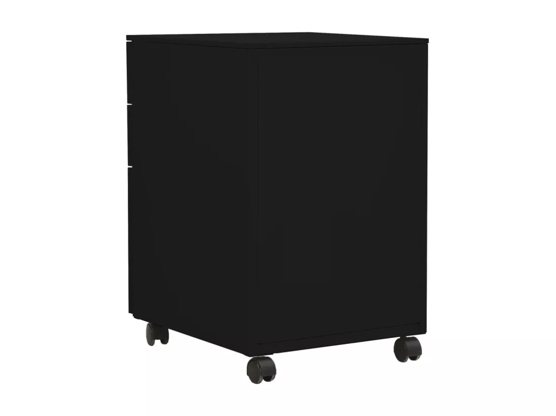 Classeur mobile Noir 39x45x60 cm Acier