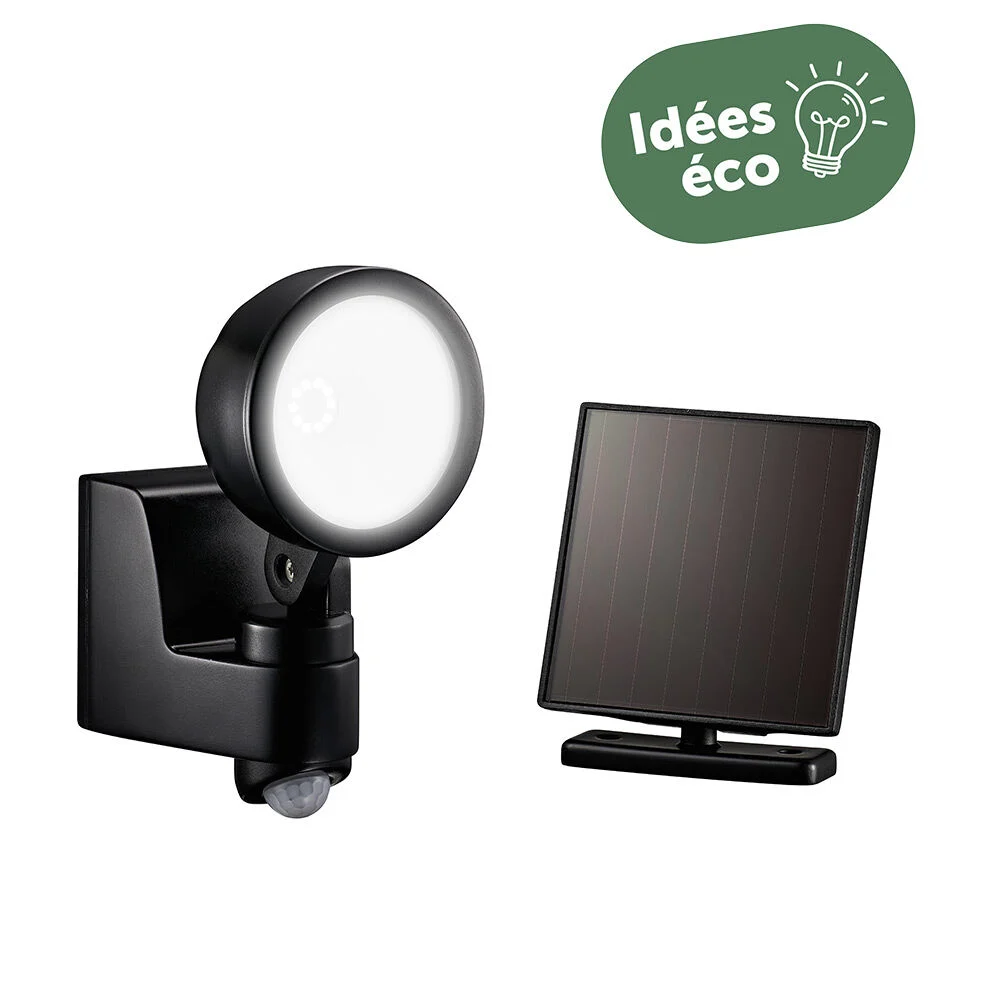 Projecteur LED solaire détecteur de mouvement 1 spot rond