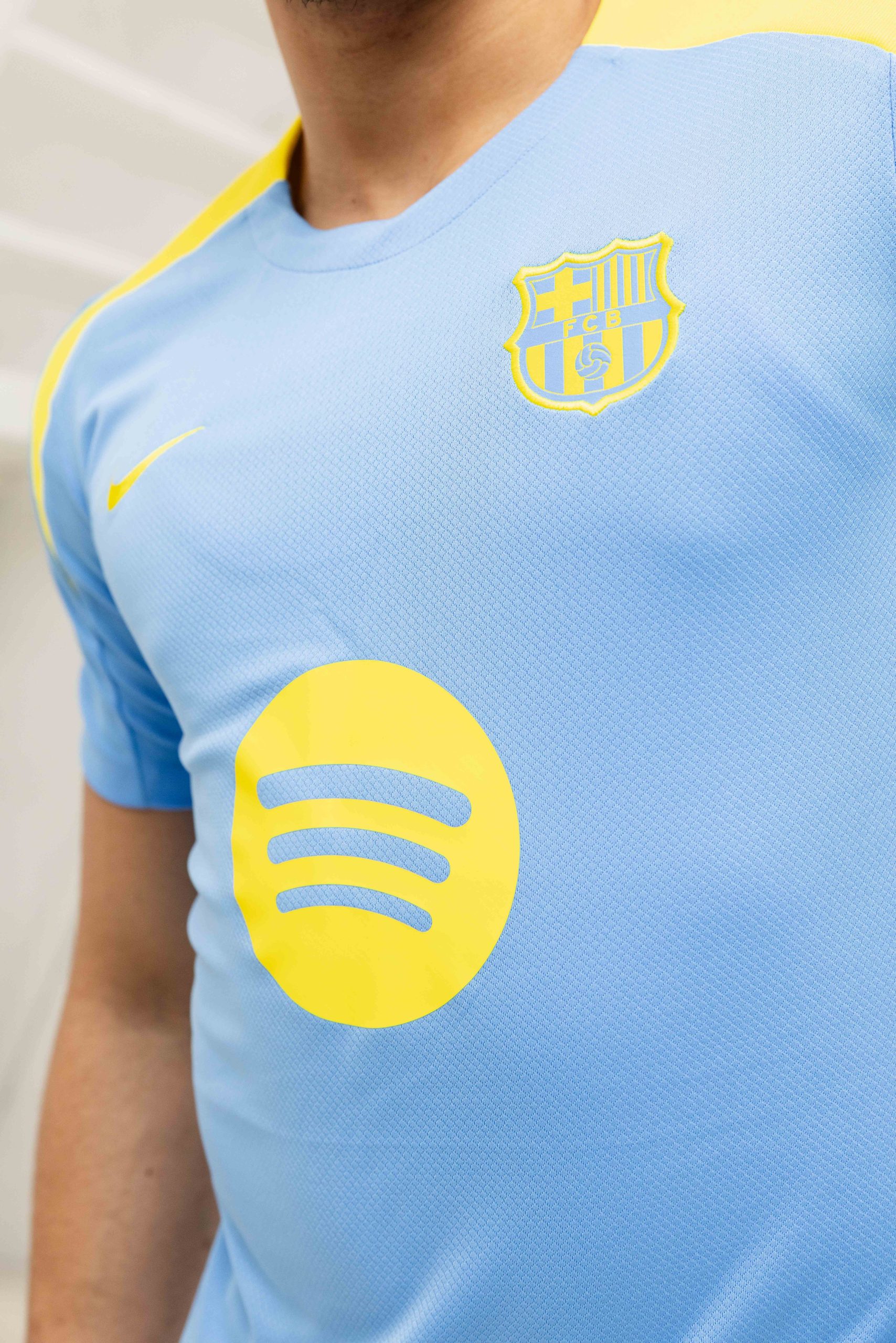 FC Barcelona Strike Trainingsshirt 2025/2026 Heren Blauw/Geel