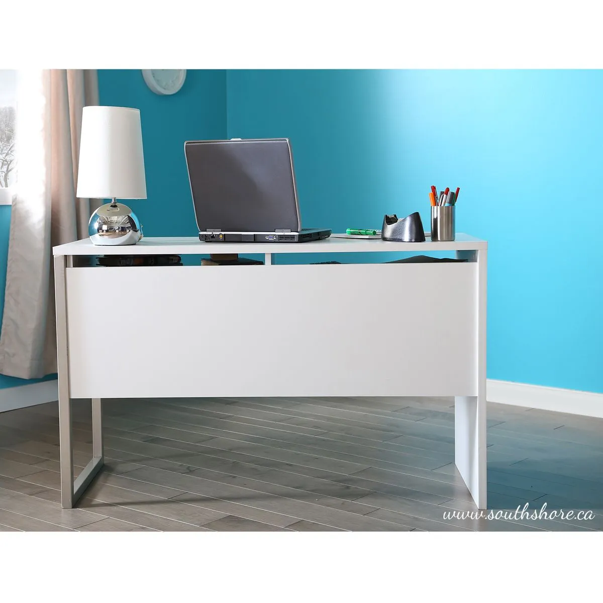 South Shore Bureau de Travail Interface - Blanc Solide