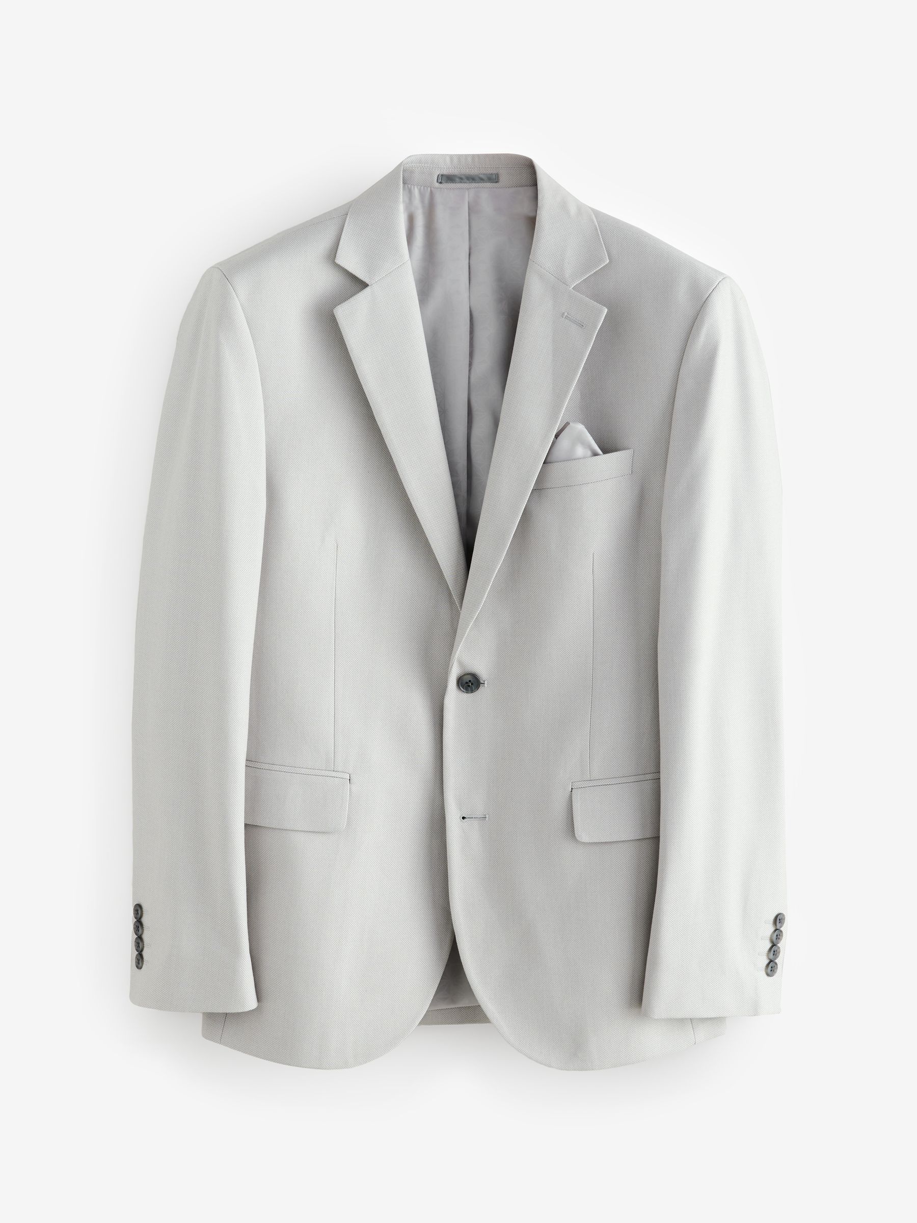 Neutraal - Slim Fit - Kostuum met textuur: colbert