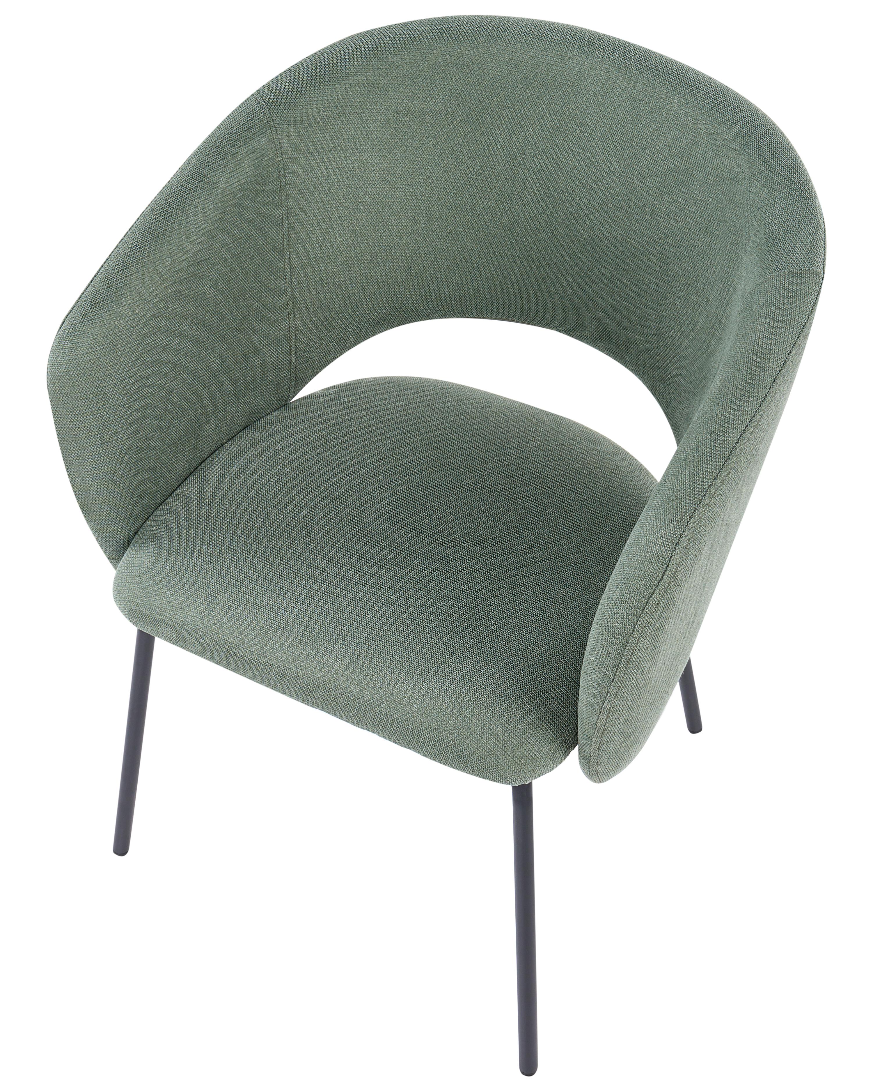 Set van 2 eetkamerstoelen BLAKELY Stof Lichtgroen
